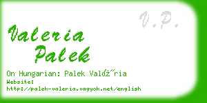 valeria palek business card